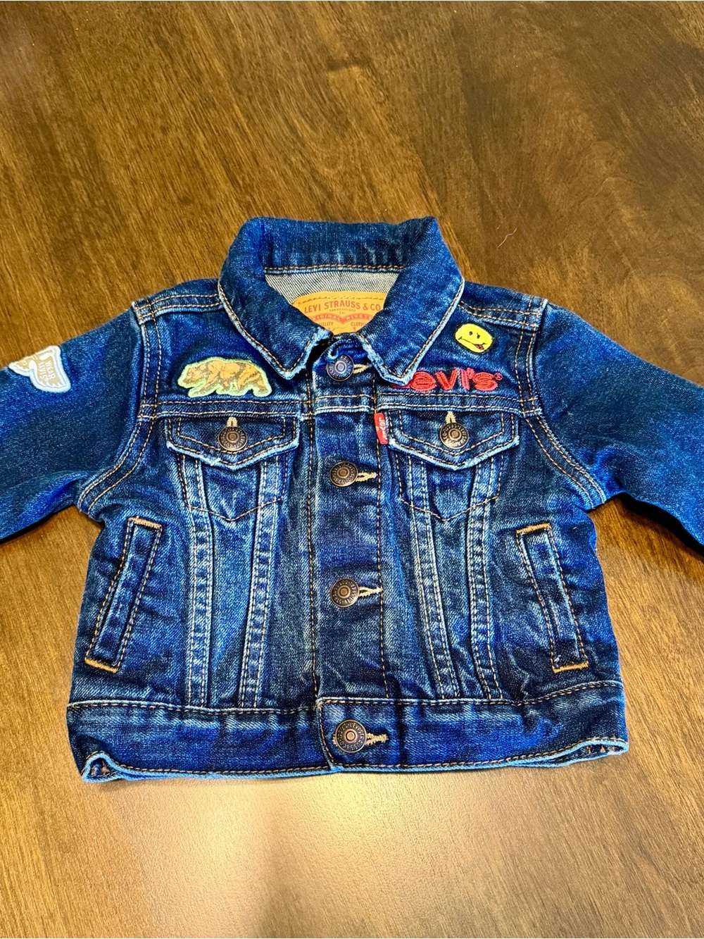 Levis S.F. Calif. 1873 Patches Denim Trucker Jean Jacket Size 6/9 M